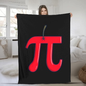 Discover Cherry Pi - Funny Pi Day Math Teacher Fleece Blankets