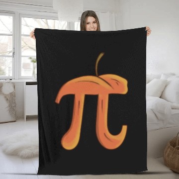 Discover Peach Pi - Funny Pi Day Math Teacher Fleece Blankets