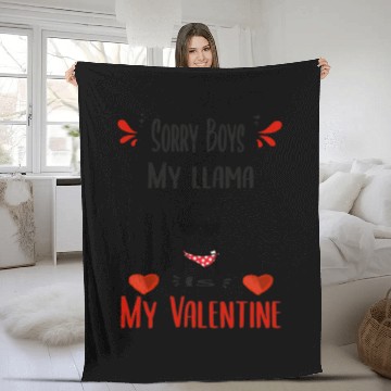 Discover Sorry Boys My llama Is My Valentine awesome gift Fleece Blankets