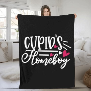 Discover Sweet Valentines Day Cupids Homeboy Cupid Valenti Fleece Blankets