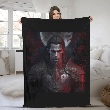 Discover Dark fantasy vampire version 8 Fleece Blankets