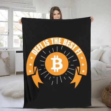 Discover DeFi Decentralized Crypto Bitcoin Blockchain Fleece Blankets