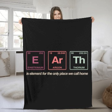 Discover EARTH - written in elements of the periodic table Fleece Blankets