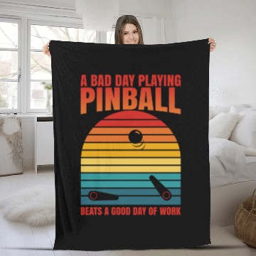 Discover Retro Pinball Beats Work Arcade Machine Fleece Blankets