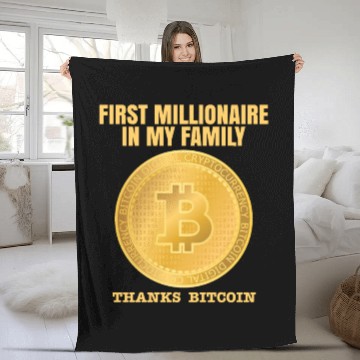 Discover Bitcoin Millionaire Decentralized Crypto Fleece Blankets