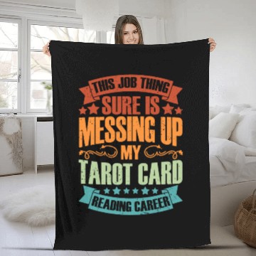Discover This Job Thing Sure Is Messing Up Vintage Tarot Fleece Blankets