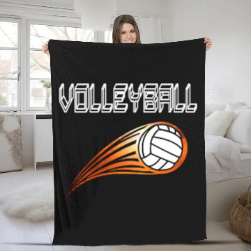 Discover Volleyball Fleece Blankets