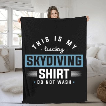 Discover Skydiving, Skydiver , Sky diver Fleece Blankets