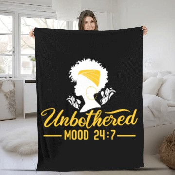 Discover Unbothered Mood/Black Girl Magic/African American Fleece Blankets