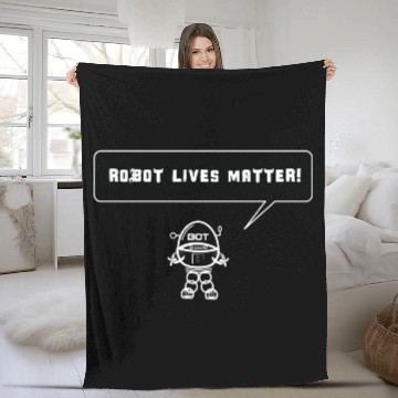 Discover Robot Lives Matter Fleece Blankets