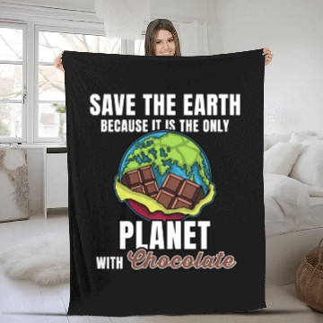 Discover Save Planet Chocolate Fleece Blankets