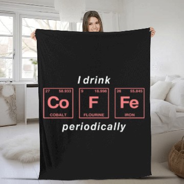 Discover COFFEE - with elements of the periodic table Fleece Blankets
