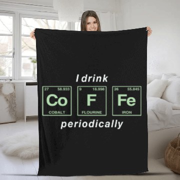 Discover COFFEE - with elements of the periodic table Fleece Blankets