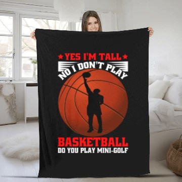 Discover No I Don't Play Basketball, Do You Play MiniGolf5 Fleece Blankets