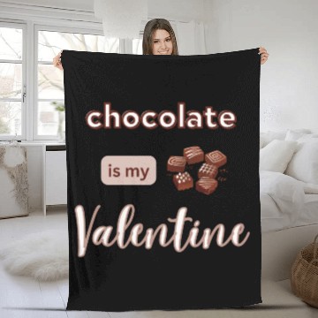 Discover chocolate is my valentine Fleece Blankets