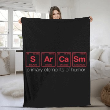 Discover SARCASM - with elements of the periodic table Fleece Blankets