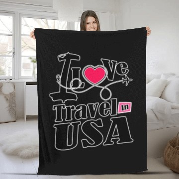 Discover I love Travel Fleece Blankets