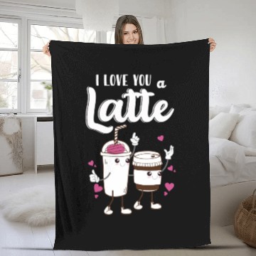 Discover I Love You A Latte Fleece Blankets