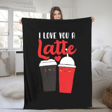 Discover I Love You A Latte Fleece Blankets