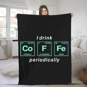 Discover COFFEE - with elements of the periodic table Fleece Blankets