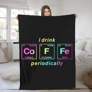Discover COFFEE - with elements of the periodic table Fleece Blankets