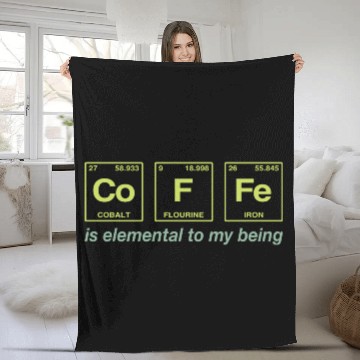 Discover COFFEE - with elements of the periodic table Fleece Blankets