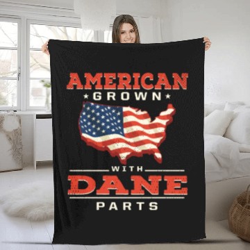 Discover American Grown with Dane Parts Patriotic Danish Pa Fleece Blankets