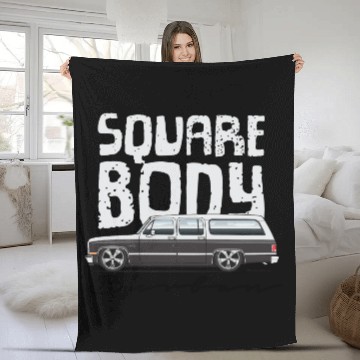 Discover square body Frost White Fleece Blankets