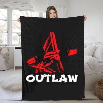 Discover Skull - Bad Ass - Outlaw Fleece Blankets