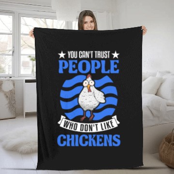 Discover Chickens Chicken Farm Farmer Fleece Blankets