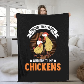 Discover Chickens Chicken Farm Farmer Fleece Blankets