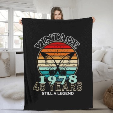 Discover Awesome Since 1978 Birthday Fleece Blankets
