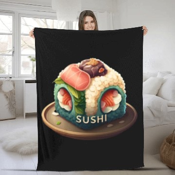 Discover Amazing Realistic Sushi Design Fleece Blankets