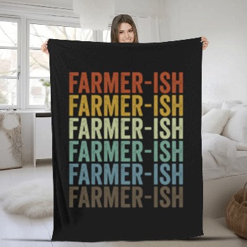 Discover Farmer-ish Farmer Homesteading Fleece Blankets