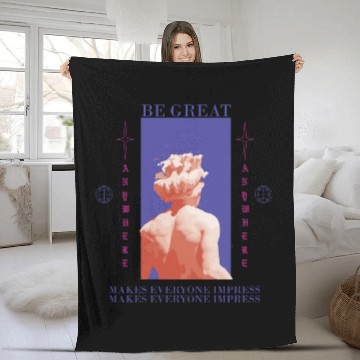 Discover Be Great Fleece Blankets