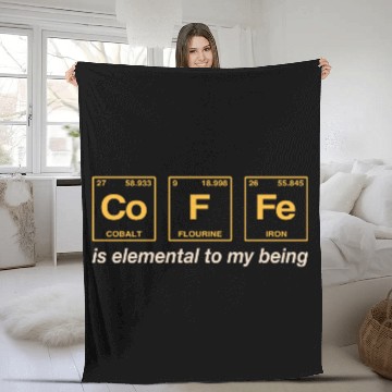 Discover COFFEE - with elements of the periodic table Fleece Blankets
