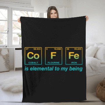 Discover COFFEE - with elements of the periodic table Fleece Blankets