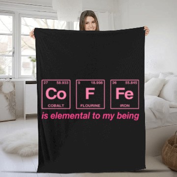 Discover COFFEE - with elements of the periodic table Fleece Blankets