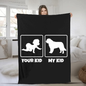 Discover Your Kid My Kid Saint Bernard Fleece Blankets