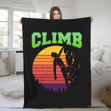 Discover Retro Climbing – Climb Fleece Blankets