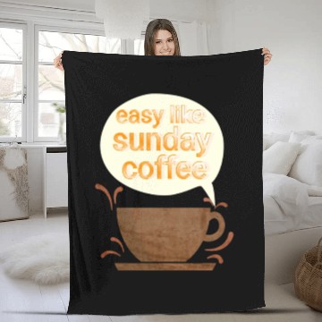 Discover Easy like sunday coffee Fleece Blankets