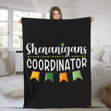 Discover Shenanigans Coordinator Funny St Patricks Day Fleece Blankets