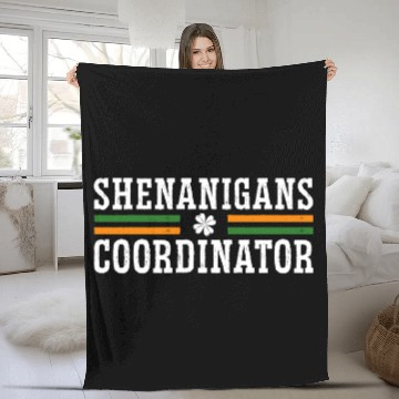 Discover Shenanigans Coordinator Funny St Patricks Day Fleece Blankets