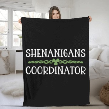 Discover Shenanigans Coordinator Funny St Patricks Day Fleece Blankets