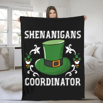 Discover Shenanigans Coordinator Funny St Patricks Day Fleece Blankets