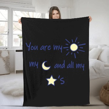 Discover Sun Moon and Stars Fleece Blankets