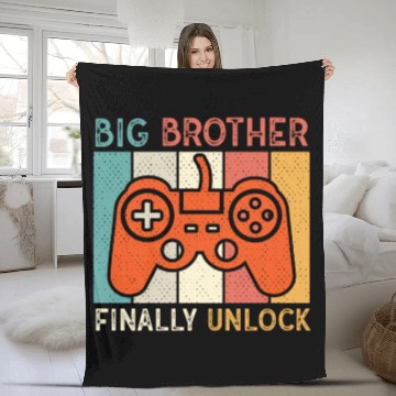 Discover Big Brother Finally Big Bro Gamer Promoted Son Fleece Blankets