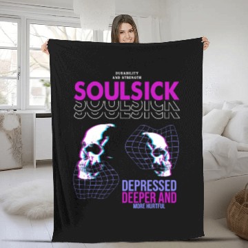 Discover Soulsick Urban Streetwear Fleece Blankets