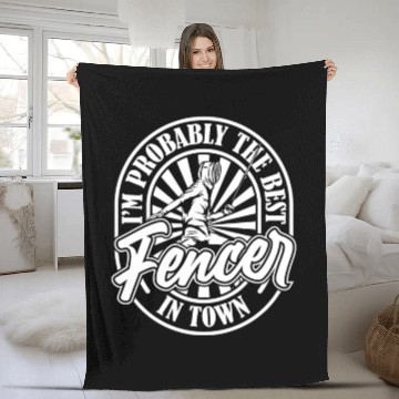 Discover Fencing Fencer Fleece Blankets