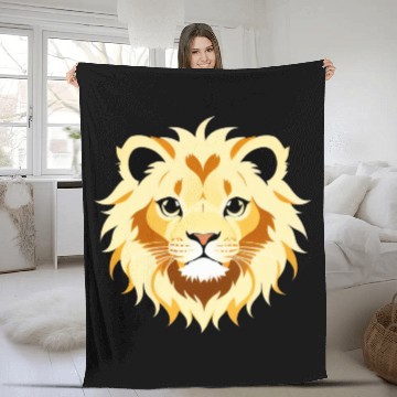 Discover Royal Cartoon Lion - King of the Jungle 4 Fleece Blankets